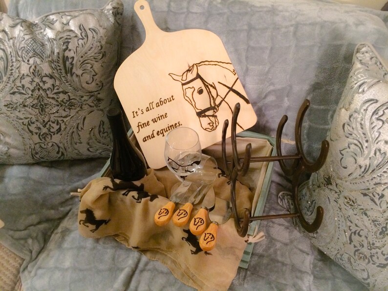 Equestrian Wine and Cheese Themed Gift Basket Customize and Etsy