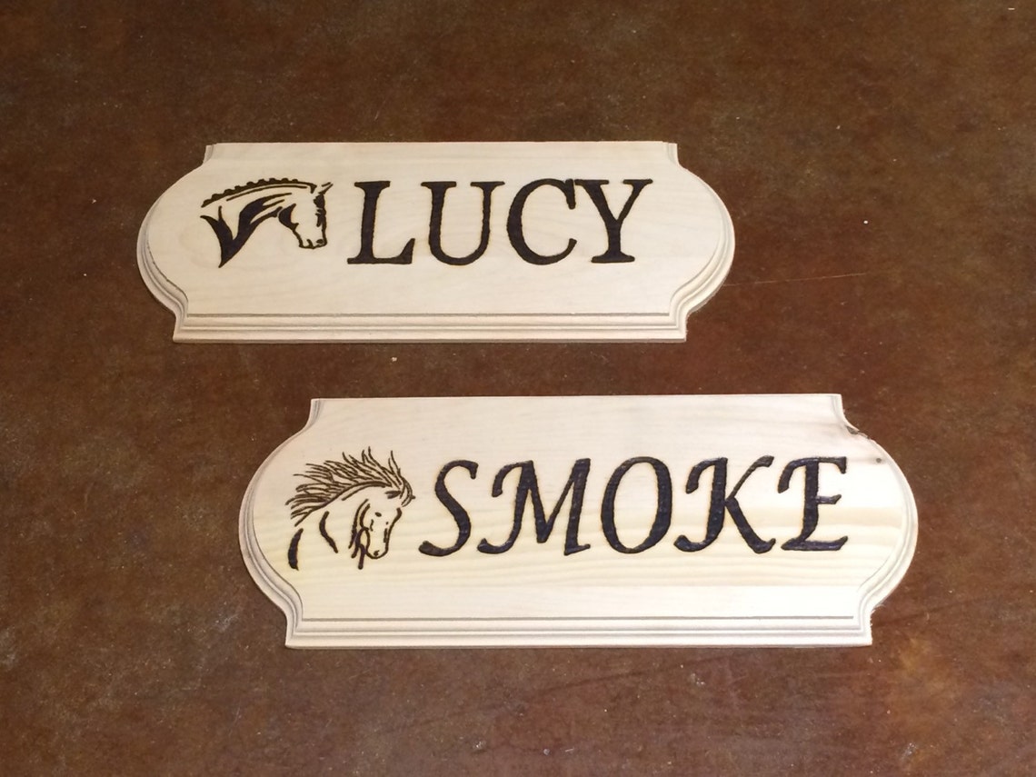 Custom Woodburned Signs for Horse Stalls Barns and More Etsy