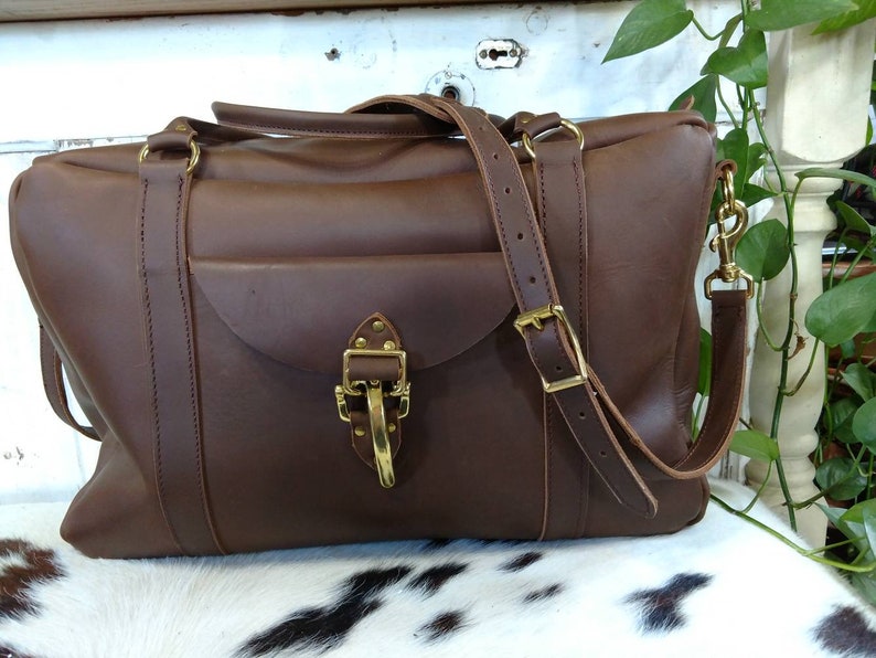 Stunning Large Leather Duffle Etsy