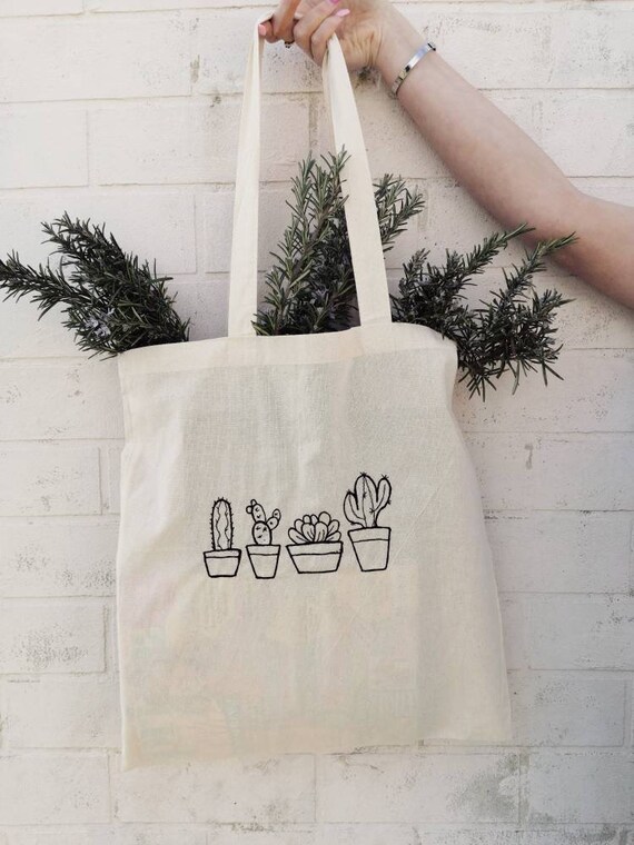 embroidered canvas tote bags