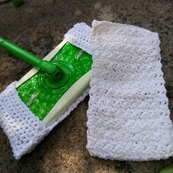 Set of 2 - Dry or wet mop covers - reusable mop cloth - 100% cotton - READY TO SHIP