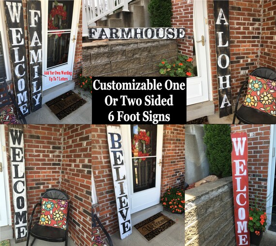 Rustic Welcome Sign Outdoor Welcome Decor Welcome Wood Sign Etsy