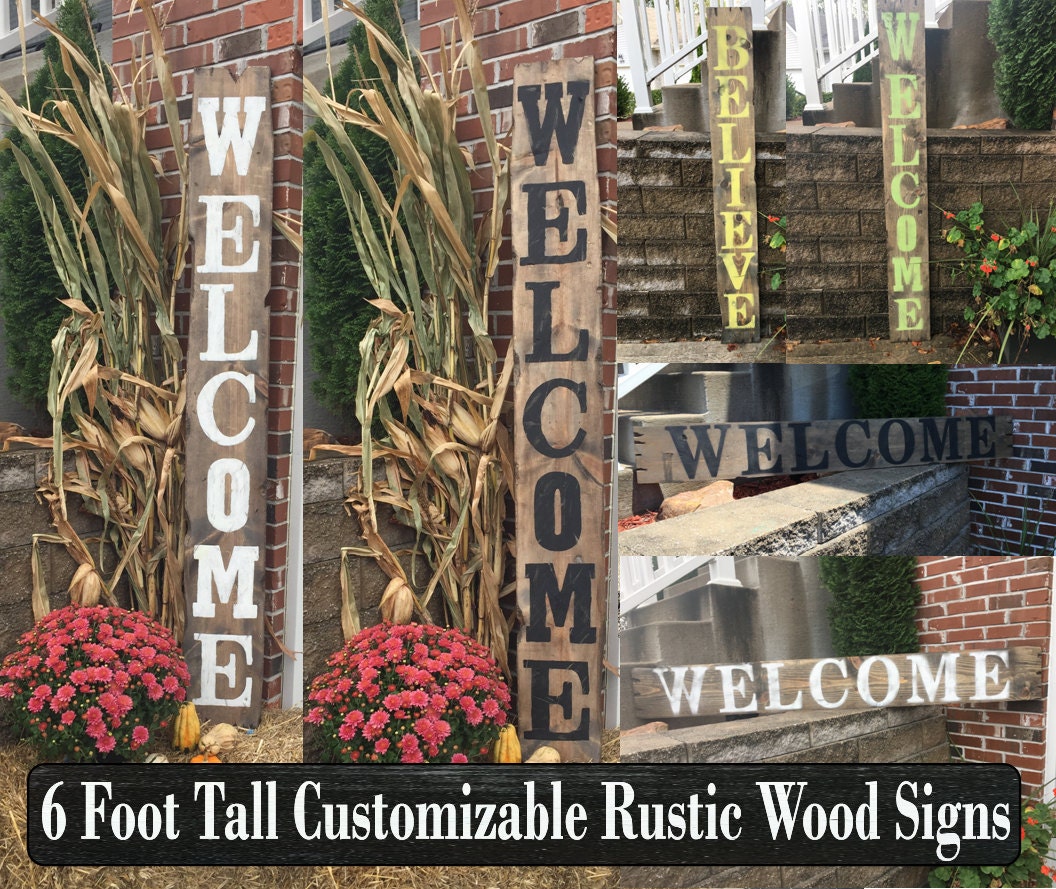 Yard Signs Decorative Signs Wood Name Signs Vertical Signs Etsy