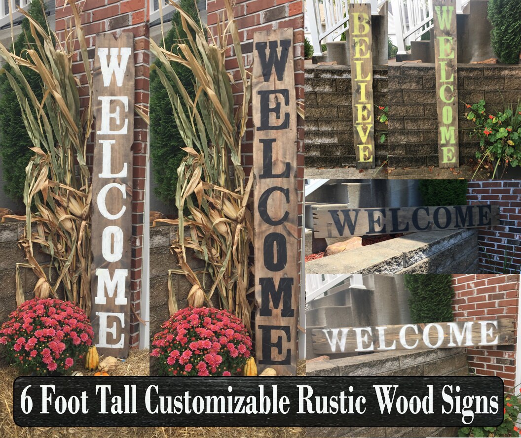 Custom Wood Signs Large Porch Decor Front Custom Wood Signs Large Porch Decor Front Welcome Barnwood Farmhouse
