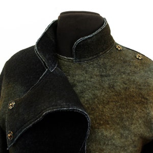 Felted wool coat, Winter Boiled wool coat, Long Warm Jacket for Woman image 3