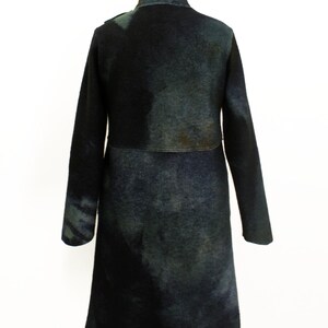 Felted wool coat, Winter Boiled wool coat, Long Warm Jacket for Woman image 5