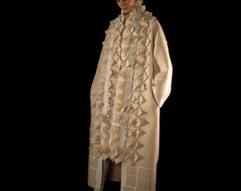 Luxury Felt, Luxury Coat, Bridal Coat, Wool, Felt Coat, Long Coat, Coat, Ana Livni, Slow Fashion, Merino wool, Sheltered