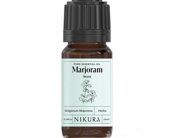 Nikura | Marjoram (Sweet) Essential Oil Pure & Natural - 10ml, 20ml, 30ml, 50ml, 100ml, 200ml, 500ml, 1 Litre