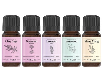 Nikura | Floral - 5 x 10ml Essential Oils - Gift Set