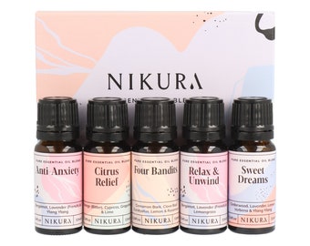 Nikura | Blends Best Sellers - 5 x 10ml Essential Oil Blends - Gift Set