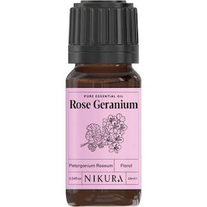Nikura | Rose Geranium Pure Essential Oil 10ml | 100% Pure and Natural