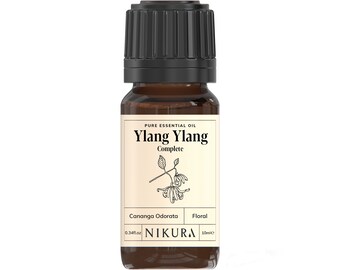 Nikura | Ylang Ylang (Complete) Essential Oil Pure & Natural - 10ml, 20ml, 30ml, 50ml, 100ml, 200ml, 500ml, 1 Litre