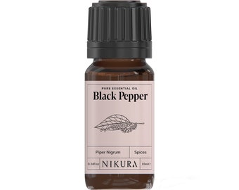 Nikura | Black Pepper Essential Oil Pure & Natural - 10ml, 20ml, 30ml, 50ml, 100ml, 200ml