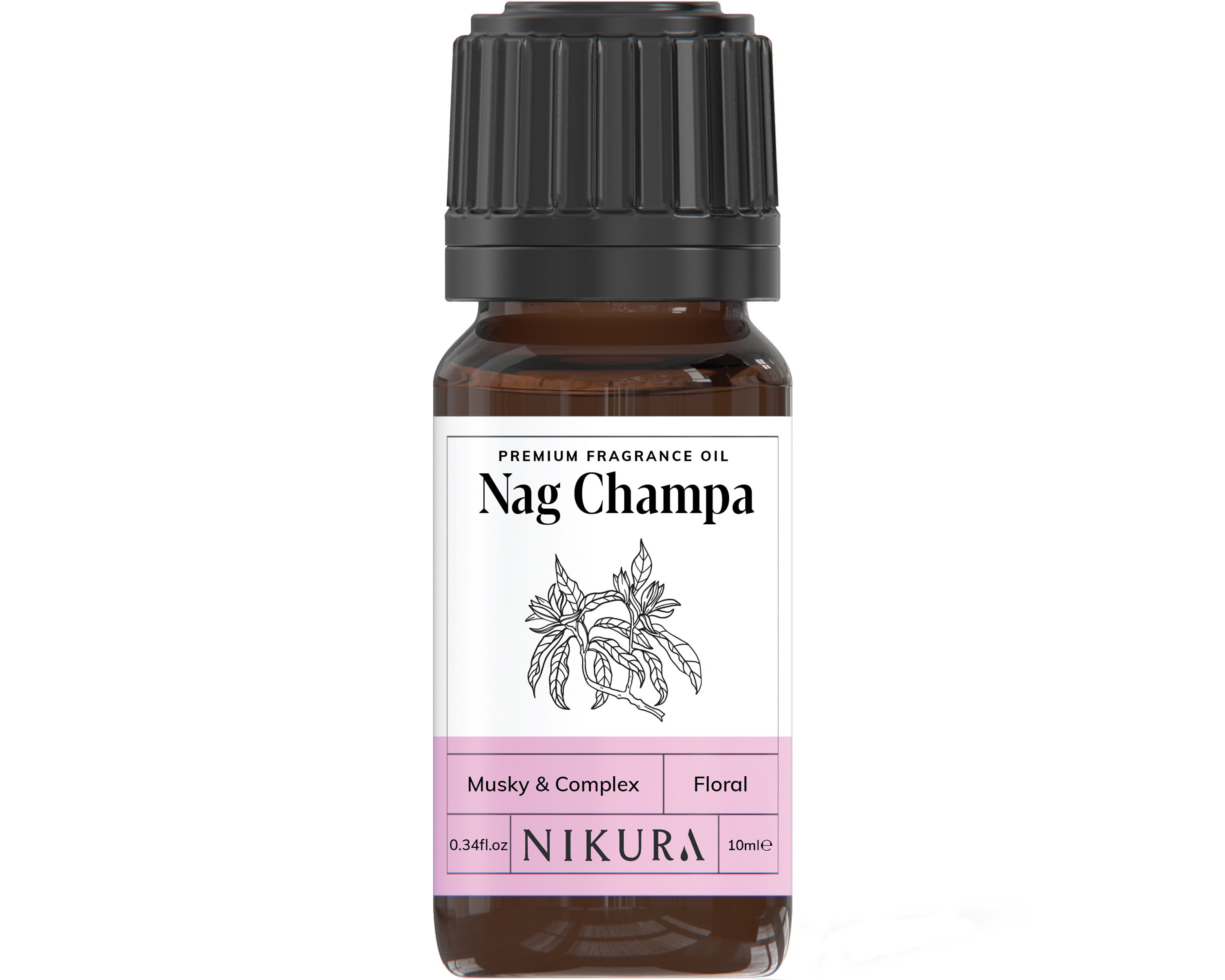 Nikura Nag Champa Premium Fragrance Oil 10ml, 50ml, 100ml 