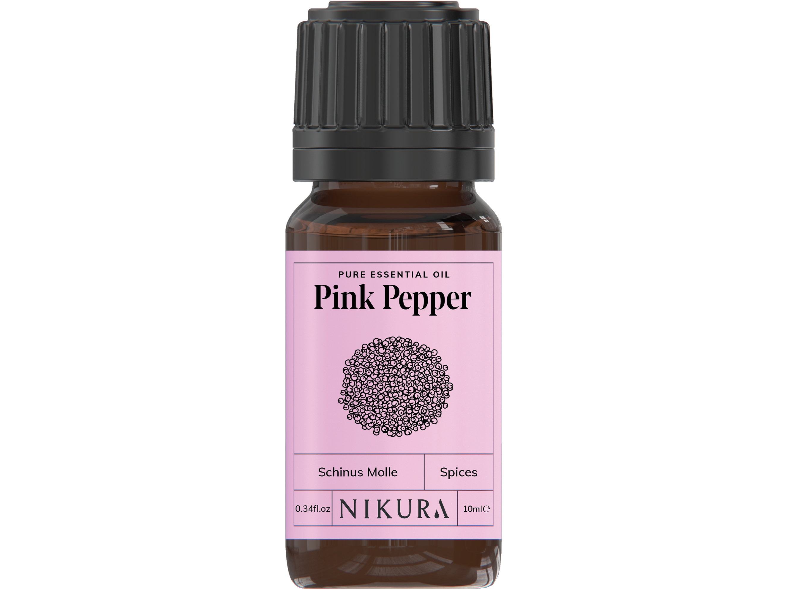 Nikura Pink Pepper Essential Oil Pure & Natural 10ml, 20ml, 30ml, 50ml,  100ml, 200ml -  Israel