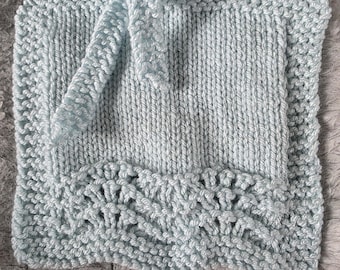 Handmade Knitted Baby Bib