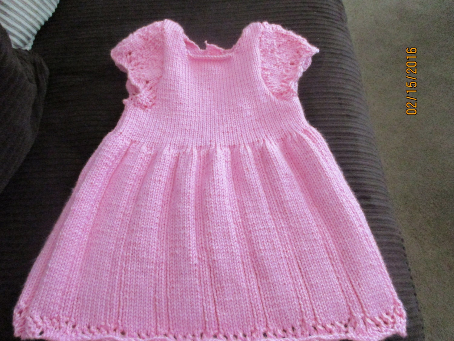 Knitted Baby Dress Etsy