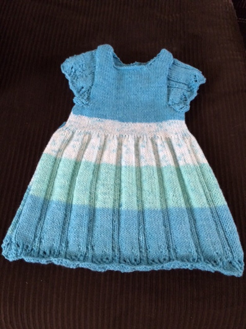 Knitted Baby Dress Etsy