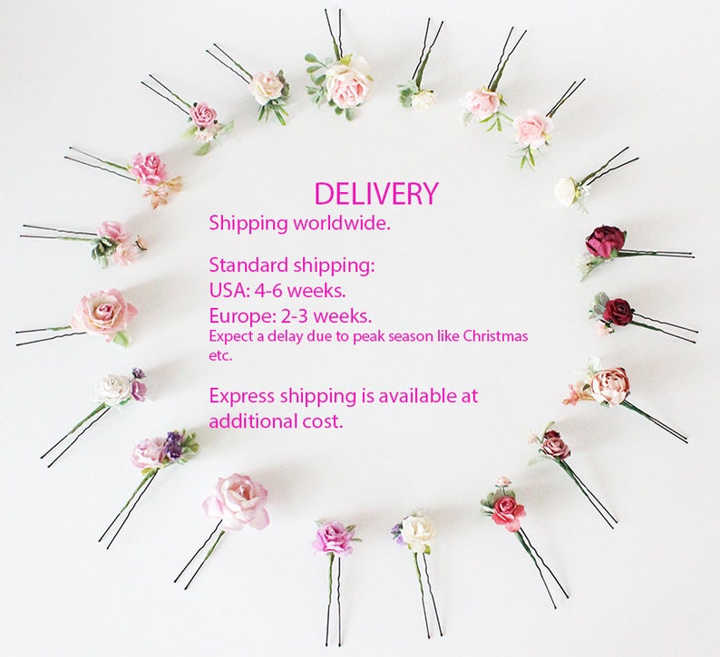 Rose hair pin Flower hair pin Wedding hair pin Bridal hair pin Wedding hairpiece Bridal headpiece Bridesmaid hair pin Garden wedding