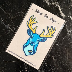 Transfert DTF caribou© – Collection Pimp ton linge – Faune canadienne – Hochet Gaga