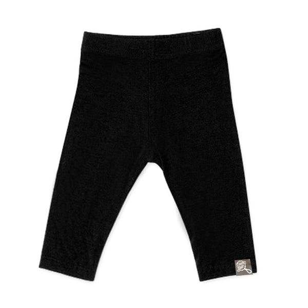 Leggings bébé noir uni, rayonne de bambou