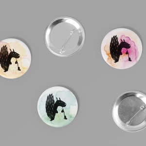 1&quot; Button – Squirrel Illustration by Hochet Gaga