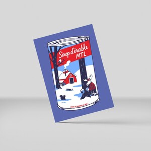 Carte postale “Sirop d’érable” – Parodie illustrée – 4x6”