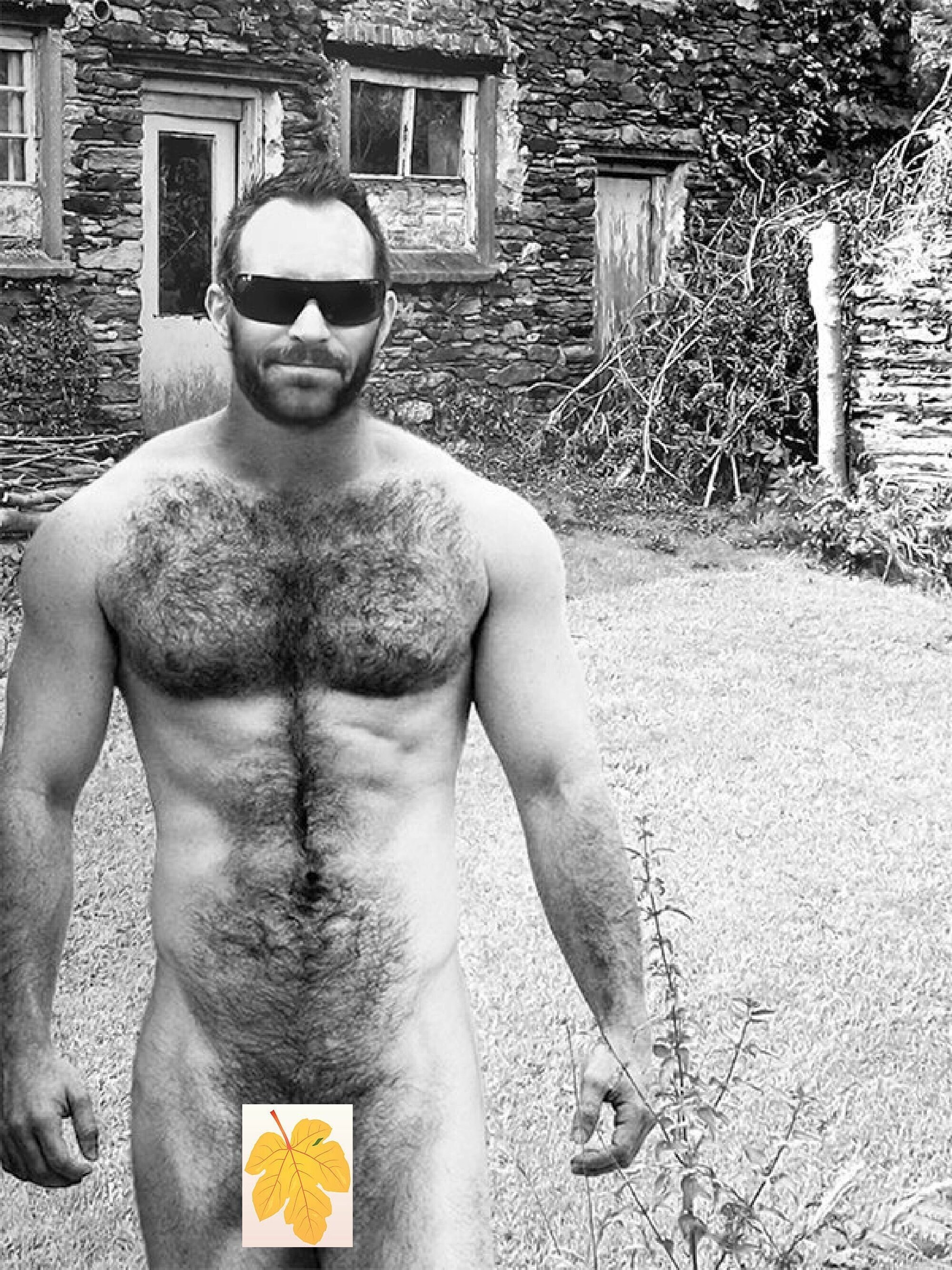 Very hairy nude men