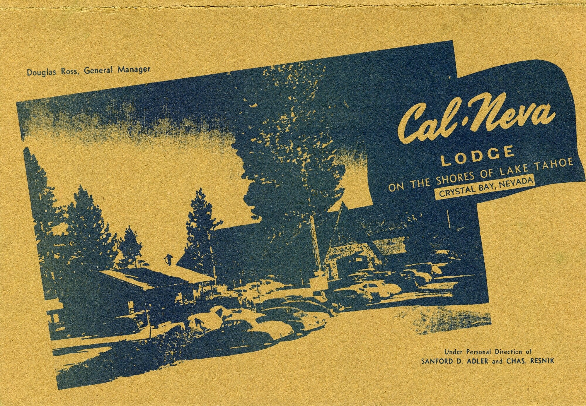 C.1950 Histórico CALNEVA Lodge Lago Tahoe Crystal Bay Etsy España