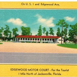 Jacksonville FL-Florida Laura Street Downtown Western Union 1947 Old  Postcard