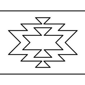 Navajo Print, Geometric Modern Home Decor, Aztec Pattern, Black and ...