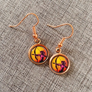 Sagittarius Earrings. Horoscope Symbol Necklace. Zodiac Sign Jewellery. Astrology Earrings. Pop Art Colourful Pendant. Star Sign Gift.