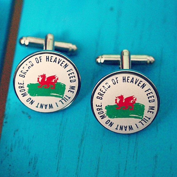 Wales Rugby Cufflinks. Bread of Heaven. Rugby gift for him. Rugby Anthem. Six Nations. Millennium Stadium. Present for dad. Pocket Watch Tie