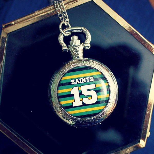 Northampton Saints Rugby Pocket Watch. Personalised gift for rugby fan. Christmas present for men. Premiership Rugby Sports shirt Your name.