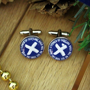 O Flower of Scotland Cufflinks. Scotland Rugby Fan. Rugby gift for him.Rugby Anthem. Six Nations. Murrayfield. Present for dad. Pocket Watch