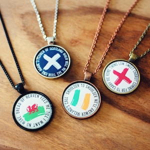 Six Nations Rugby Anthems Necklaces Earrings. Ireland&#39;s Call. Swing Low Sweet Chariot. Bread of Heaven. O Flower of Scotland. Rugby fan.