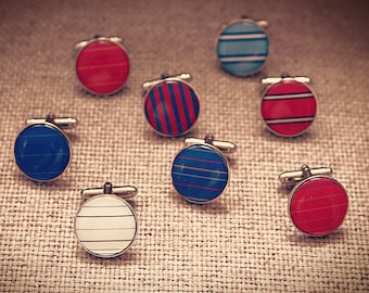 Football Team Colours Cufflinks. Man United. Man City. Spurs. Arsenal. Liverpool. Chelsea. Crystal Palace. Everton. Groomsmen gift. Soccer.