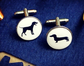 Dog breed Cufflinks wood men accessories Father/'s day gift dog portrait gift for pet lovers Wood Cuff Links Gift for Daddy