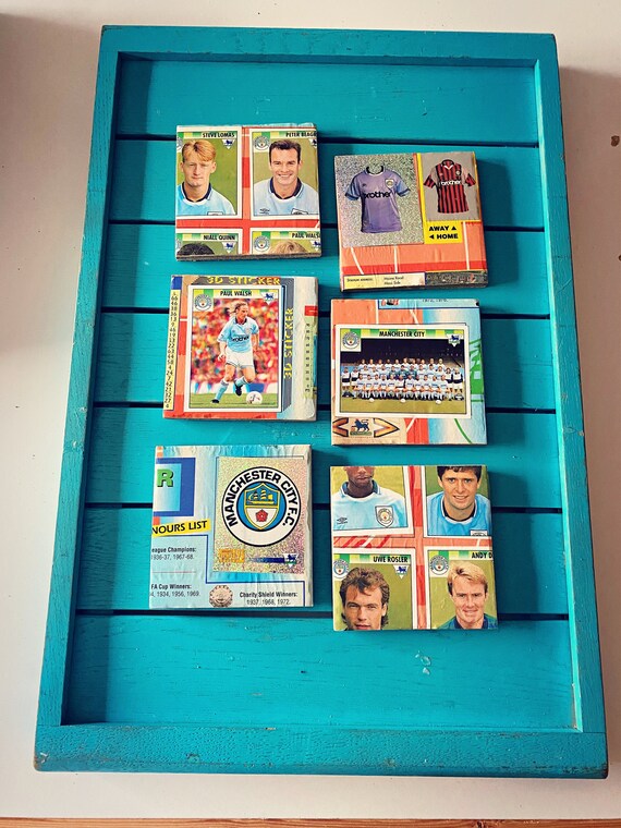 Vintage Sticker Book Manchester City Football Upcycled