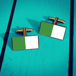 Limerick Cufflinks. Irish County Colours Cufflinks GAA Football Hurling shirt. Ireland Gaelic Flag. Personalised GAA Gift. The Shannonsiders