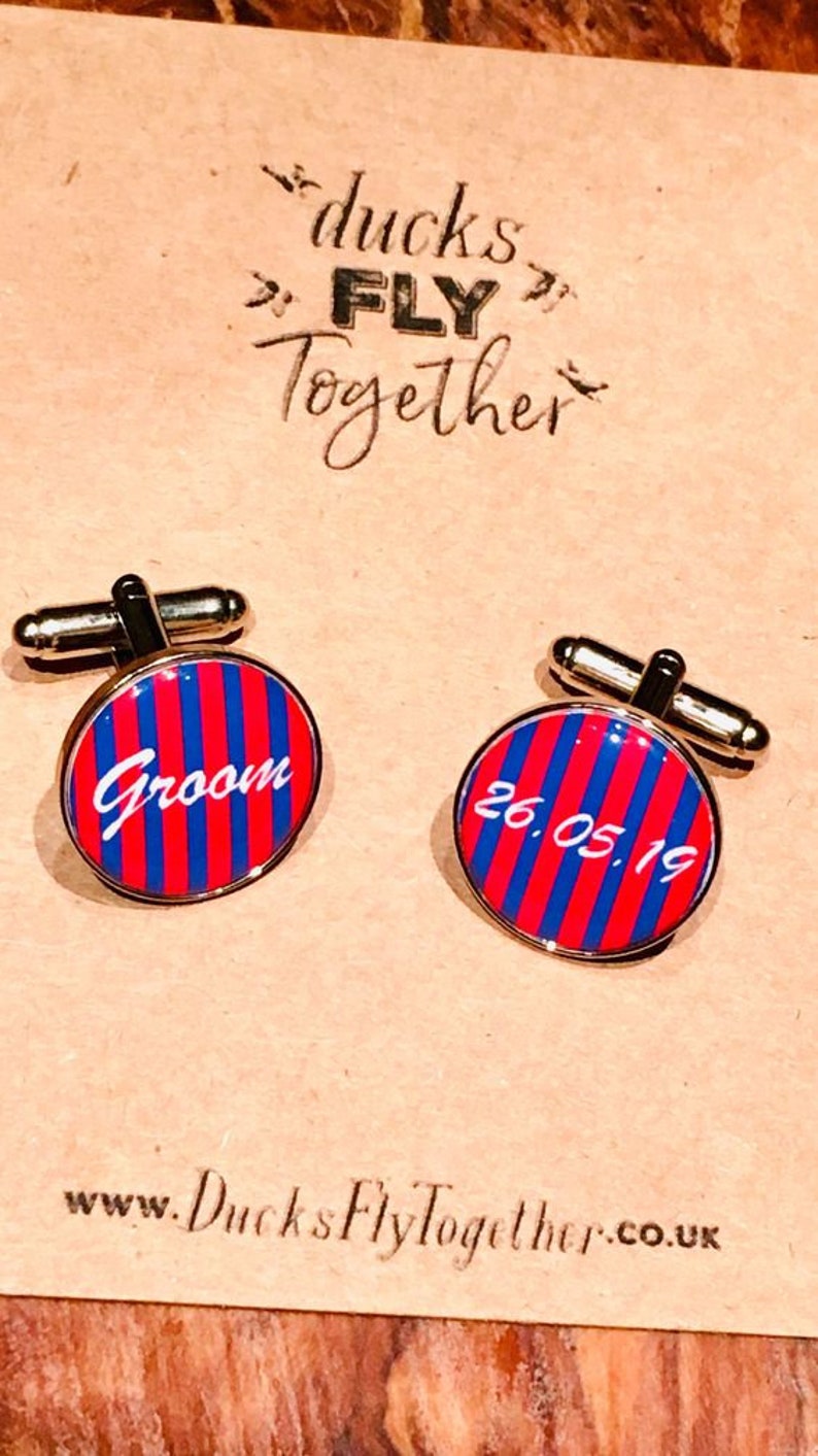 Football Team Colours Cufflinks. Man United. Man City. Spurs. Etsy UK