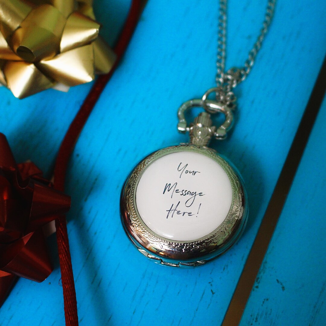 Personalised Pocket Watch. Your Message on a Unique Bespoke - Etsy