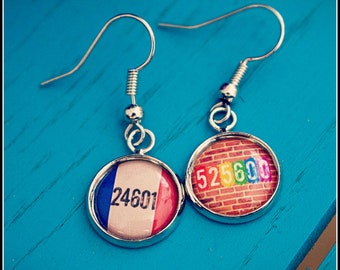 Musical Theatre Earrings - Les Miserables. Rent. Prisoner 24601 Jean Valjean. 525600 minutes. Gift for theatre lover. Broadway. West End.