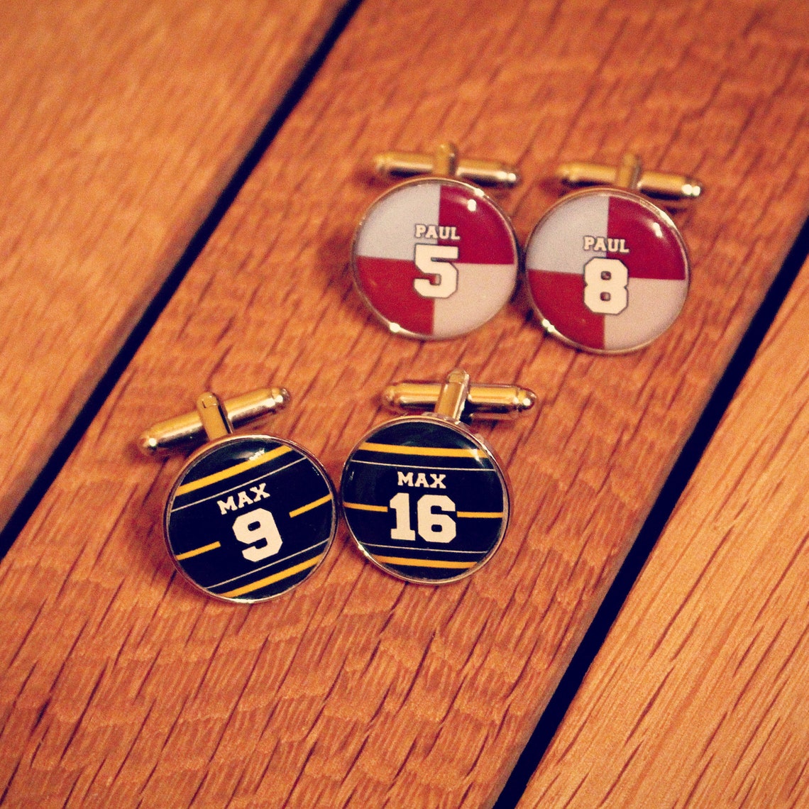 personalised rugby cufflinks