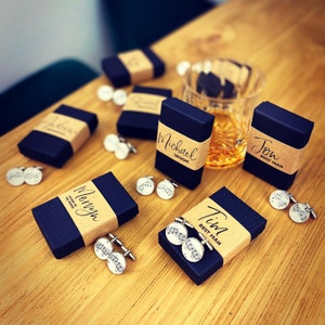 Groomsmen Cufflinks The Best gift for your Best men Personalised to suit your Grooms Party Sports Lover Film Buff Comic Book Geek Music Fans