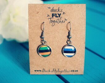 Rugby Earrings - Gift for rugby fan. Saracens. Harlequins. Gloucester. Leicester Tigers. Bath. Northampton Saints. Sale Sharks. Wasps.