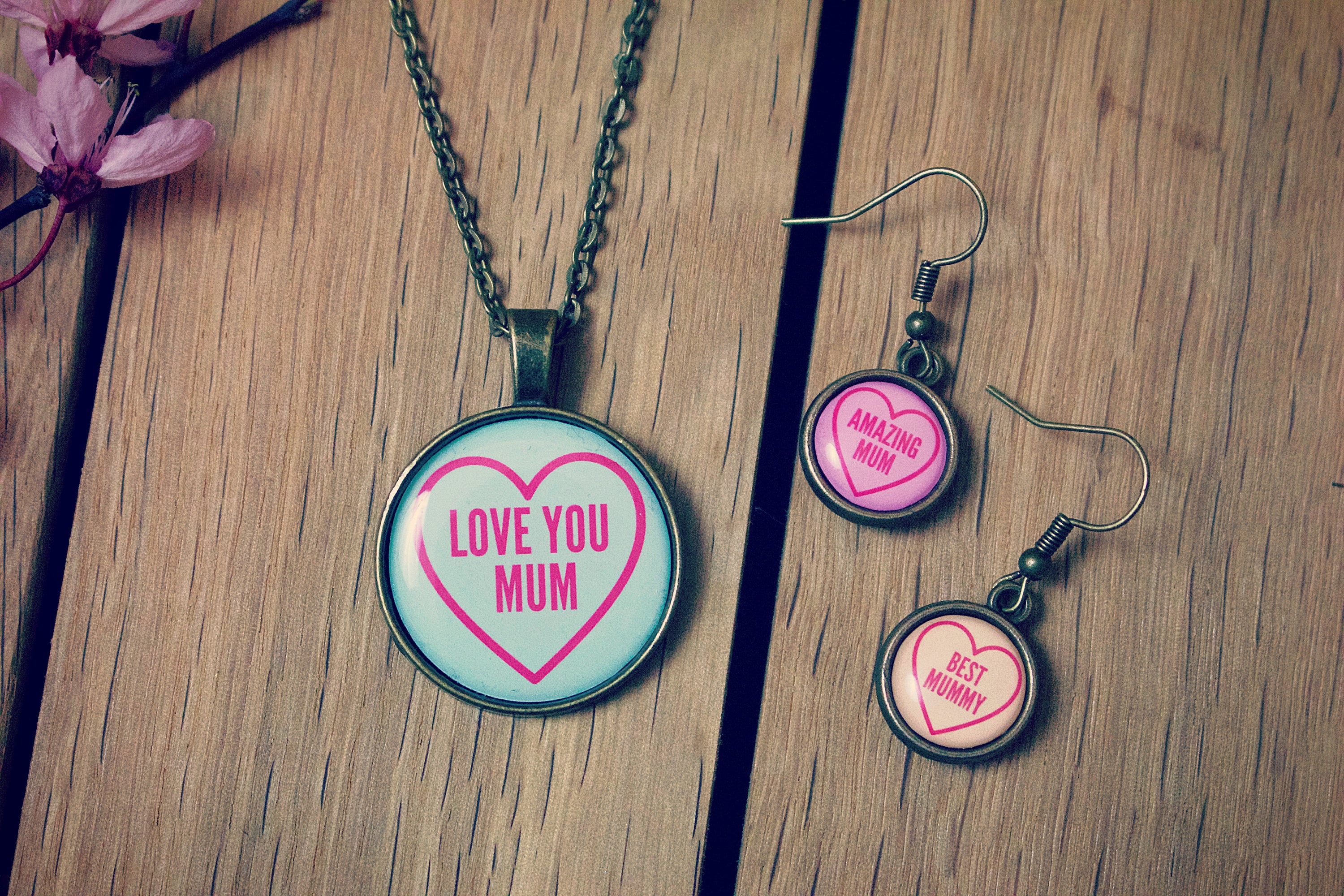 Love you cheap mum necklace