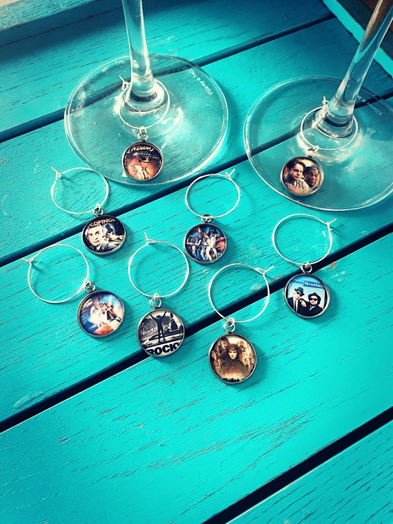 Custom Flying Pigs Wine Charms (Set of 4) (Personalized)