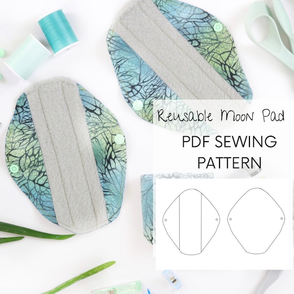 Moon Pad PDF Sewing Pattern-Reusable Panty Liner Digital Pattern