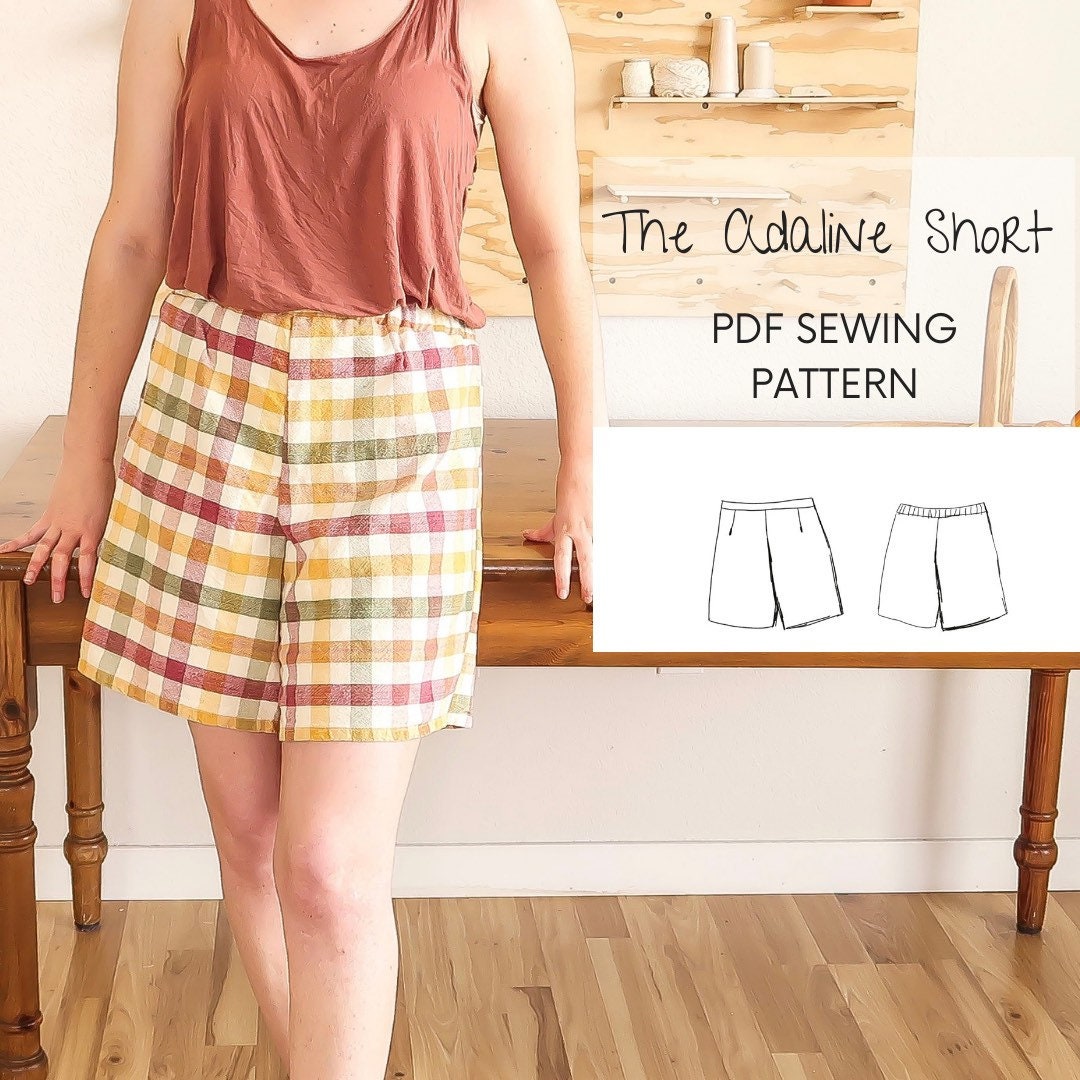 The Adaline High Waisted Short Womans PDF Digital Sewing - Etsy